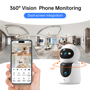 كاميرا مراقبة داخلية IP بدقة 6 ميجابكسل وعدسة مزدوجة مع رؤية ليلية ملونة وواي فاي، تقدم خدمات HiEasy لبطاقة الذاكرة والتخزين السحابي - Product Image 3