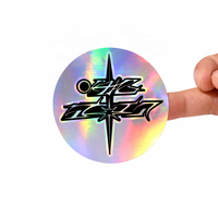 Autocollant holographique personnalisé avec logo, autocollant laser réfléchissant arc-en-ciel, autocollants holographiques pour ordinateur portable, produits à étiquette privée, étiquettes pour emballages de café