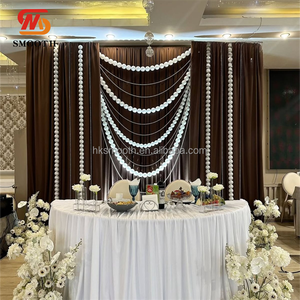 Cortina de Perlas Blancas Gigantes Suaves para Decoración de Bodas, Fondo de Escenario de Lujo, Decoración de Techo para Fiestas - Product Image 4