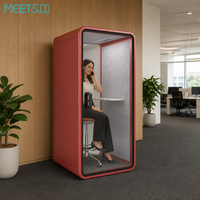 Cabine téléphonique insonorisée en terre cuite, cabine acoustique pour 1 personne, zone de réunion, Australie, Nouvelle-Zélande, certifiée ISO, portable, installation facile