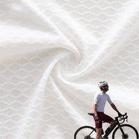 Tissu pour vêtements de cyclisme, polyester, élasthanne, tissu hautement extensible, vêtements de sport pour la course à pied, maille jacquard, tissu respirant extensible
