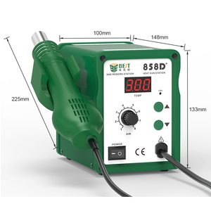 <span class=keywords><strong>Station</strong></span> de soudage à air chaud industrielle BST-858D+ 640W SMD avec affichage numérique LED de la température, <span class=keywords><strong>station</strong></span> de soudage électrique pour téléphone - Product Image 2