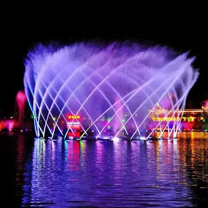 Projet de fontaine dansante de Guangzhou grande fontaine à eau musicale à vendre offre directe d'usine boîte en carton en acier inoxydable moderne