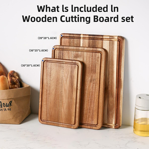 Tabla de cortar de acero inoxidable y madera titanio WDF-Tabla de cortar de acero inoxidable y madera Premium de doble cara - Product Image 5