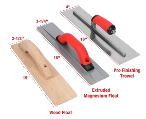 Hicen Set di utensili manuali per muratura da 8 pezzi con cazzuola levigante che misura la cazzuola fresa per fughe taglierina per bordi - Product Image 3