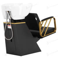Nouvel ensemble de mobilier de salon : fauteuil de coiffure avec bac en céramique, équipement de poste de travail pour salon de coiffure et barbier