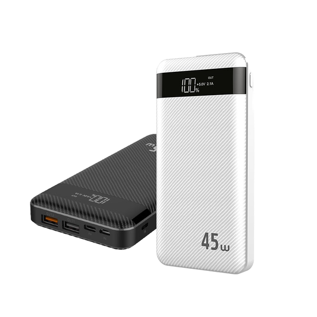 New Design Portable Laptop Power Bank 20000mAh PD 45W High Power Super Two-Way Fast Charging Type-C/USB PVC 2-in-1 Quick Charger