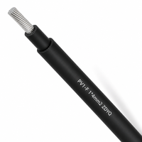 Câble solaire PV1-F 1*4mm2, monoconducteur en cuivre étamé, XLPO DC1000V, LSZH résistant aux UV, homologué TUV pour l'installation photovoltaïque