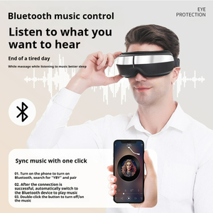 Equipo de masaje de acupuntura de diseño de moda Insertar-Conexión de música Presión de aire Ojos Calefacción Compresión Masajeador de ojos