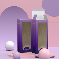 Boîte d'emballage en papier personnalisée en gros, rectangulaire, mignonne, pour jouet, poupée, cadeau, avec fenêtre transparente