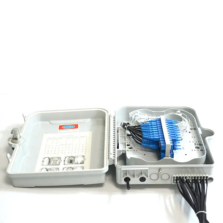 חיצוני תיבת הפצת סיבי SC/LC FTTH APC/UPC חיבור תיבה עמיד למים תנומה עם plc ספליטר 1x16