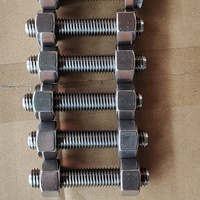 Baut Stud UNC Berulir Penuh Lapis Seng Kelas B7 API 20E BSL 1 dengan Mur Hex Berat 2H, Garansi Kekuatan Kelas Tinggi ASME B 18.31.2