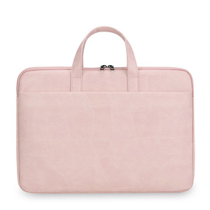 Sacoche pour ordinateur portable en polyester imperméable de couleur unie, grande capacité, légère, avec deux poignées, idéale pour le bureau et les trajets quotidiens - Product Image 3