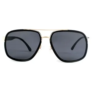 Tr90 oversized amber spiegel mens gepolariseerde zonnebril