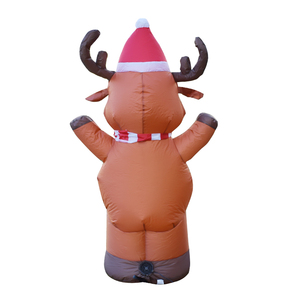 Cerf de Noël géant gonflable de 4 pieds avec décoration extérieure légère publicité promotionnelle - Product Image 5