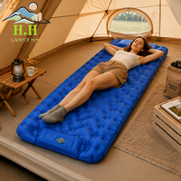 Matelas de couchage gonflable compact et ultraléger avec pompe à pied intégrée, portable pour la randonnée, le camping et les activités de plein air – Modèle moderne