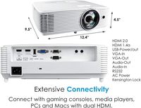 Projecteur de jeu Optoma GT1080HDR DLP 4K 3D Ready à courte focale HDR anti-flou 3 800 lumens