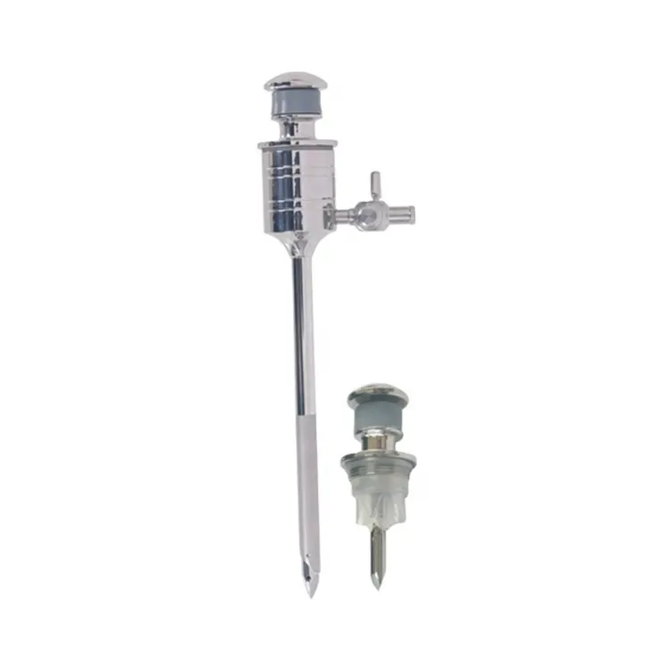 5mm Surgical laparoscopic instruments stainless steel autoclavable reusable bladeless trocar with sealing cap