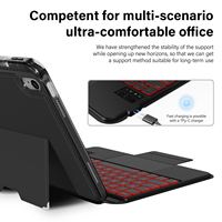 Clavier magnétique détachable ultra-léger pour iPad 10.9 avec modes de visualisation d'écriture Trackpad de précision plus grand pour étui iPad Air 11