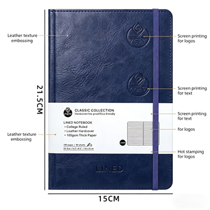Carnet A5 à couverture rigide en cuir PU de qualité supérieure, avec bande élastique, design doublé personnalisé, excellent rapport qualité-prix – Offre spéciale - Product Image 3