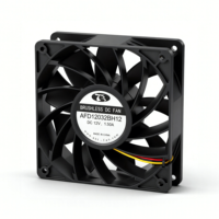 Kipas Pendingin DC Tekanan Statis Tinggi 12032 12V 24V 48V 120x120x32mm Kipas Aksial Tanpa Sikat Bantalan Bola Ganda untuk Server Inverter