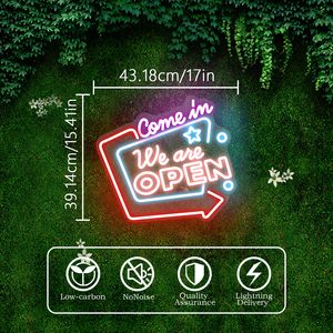 Comeim Weane Open <b>LED</b> Neon Signs for Home Mall Hotels Companies-Touch Control Wedding & Bar Decor - Product Image 4