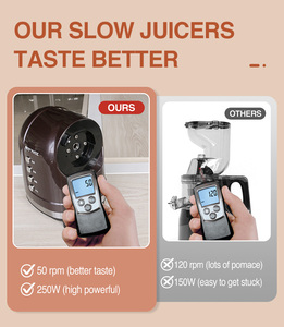 เครื่องสกัดน้ำผลไม้และผักอัตโนมัติ กำลังไฟ 200 วัตต์ ปราศจากสาร BPA ให้ผลผลิต 99% ความเร็วต่ำเพื่อสุขภาพ รุ่นดั้งเดิม - Product Image 5