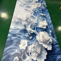 Panneau mural intérieur flexible moderne, revêtement UV, multicolores, 1220x2440mm, épaisseur 3mm, feuille de marbre PVC