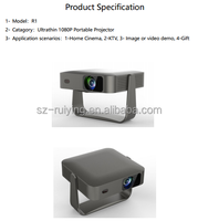 Mini projecteur intelligent de décodage Full HD 1080P et 4K avec mise au point automatique Android 13 Conception scellée portable pour la vidéo haute définition