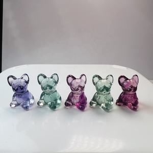 Sculture in Fluorite Arcobaleno di Alta Qualità all'Ingrosso, Animali Intagliati: Unicorno, Bulldog Francese, Alpaca, Rana, Gatto per Decorazioni Fai-da-Te e Regali - Product Image 5