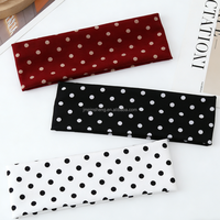 Bandeau de yoga élastique antidérapant réutilisable en flanelle à pois colorés pour le sport et les soins de la peau