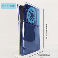 Coque de console Laudtec SJK958 en TPU couleur unie pour PS5 Slim, facile à nettoyer, coque de remplacement transparente, version CD-ROM, accessoires de jeu