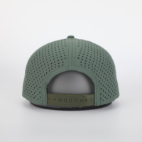 Casquette de baseball snapback 5 panneaux en polyester avec logo personnalisé, imperméable, découpée au laser, style rayé, pour hommes et femmes