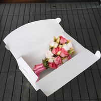 Caja de Envío de Flores Corrugada Personalizada con Acabado Brillante, Embalaje Plano para Envío Floral con Impresión Interior
