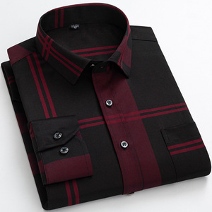 Camicie Eleganti da <span class=keywords><strong>Uomo</strong></span> alla Moda Business Taglie Forti 2021, Camicie da <span class=keywords><strong>Uomo</strong></span> Personalizzate in Poliestere a <span class=keywords><strong>Maniche</strong></span> <span class=keywords><strong>Lunghe</strong></span> per Ragazzo - Product Image 3