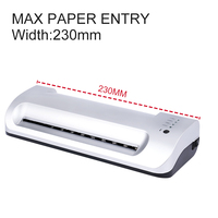 Machine à plastifier A4 professionnelle, vitesse 320 mm/min, éléments chauffants, plastifieuse double face pour papier