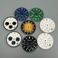 Nouvelles pièces de modification, cadran à quartz, six aiguilles de montre, 31,8 mm, vert lumineux, compatible avec le mouvement japonais VK63