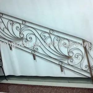 Топ продаж современный интерьер кованые перила лестницы