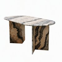 Table à manger française moderne de luxe en pierre naturelle, écologique, design, vente en gros d'usine, sur mesure pour hôtel et villa