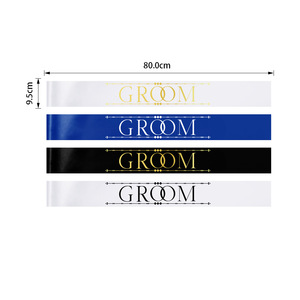 Go Party NOVIA NOVIO BEST MAN GROOMSMAN Sash Decoración para fiesta de <span class=keywords><strong>boda</strong></span> Correa para el hombro Fajas de satén Cinturón de hombro Cinta de <span class=keywords><strong>etiqueta</strong></span> - Product Image 3