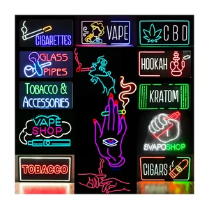 Open smoke shop cartello elettronico luce rgb acrilico retroilluminato business bar negozio lettera led al neon segno logo personalizzato