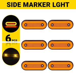 Feux de position latéraux universels orange ambre, feux de signalisation, feux indicateurs pour camions, remorques, fourgons, bus, SUV - Product Image 1