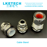 Presse-étoupe en laiton blindé électromagnétique EMC, étanche IP68, avec décharge de tension à ressort à contact total à 360 degrés, entrée de câble 9-12 mm