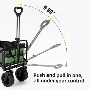 Chariot de camping à poignée réglable E-RIKE chariot de chariot pliable de plage pliable résistant avec roues larges - Product Image 6