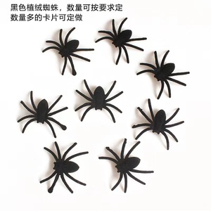 Halloween <b>Spider</b> Decorations 7cm Black And Iridescent <b>Plastic</b> Reusable Indoor Props For Party Venue Setup - Product Image 3