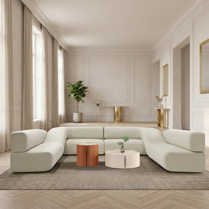 Canapé en <span class=keywords><strong>tissu</strong></span> en forme de U, moderne et simple, ensemble de canapés amovibles et lavables, table basse en éponge, ensemble de meubles complet pour - Product Image 4