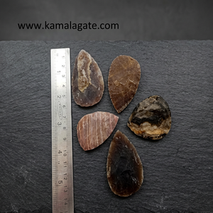 Puntas de Flecha Bifaciales en Forma de Lágrima Hechas a Mano con Gemas, Imitación de Piedra Antigua, Artesanía Duradera, Coleccionable, Forjadas a Mano - Product Image 3