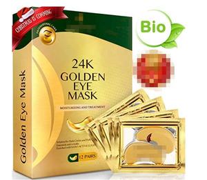 มาส์กใต้ตาทองคำ 24K แบบสั่งทำพิเศษ แผ่นมาส์กซ่อมแซมผิว คริสตัลคอลลาเจนเจล มาส์กบำรุงรอบดวงตาสำหรับกลางคืน - Product Image 1