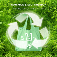 Meilleures ventes de produits de haute qualité Ripstop à revendre Sacs d'épicerie réutilisables pliables Sac cadeau avec logo personnalisé