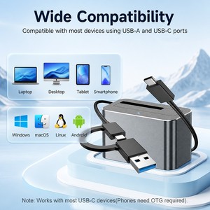 Blueendless Enclosure SSD Esterno, Docking Station per Dischi Rigidi SAS/<span class=keywords><strong>SATA</strong></span> da 2.5 e 3.5 Pollici, Compatibile con HDD e SSD SAS <span class=keywords><strong>SATA</strong></span> - Product Image 6